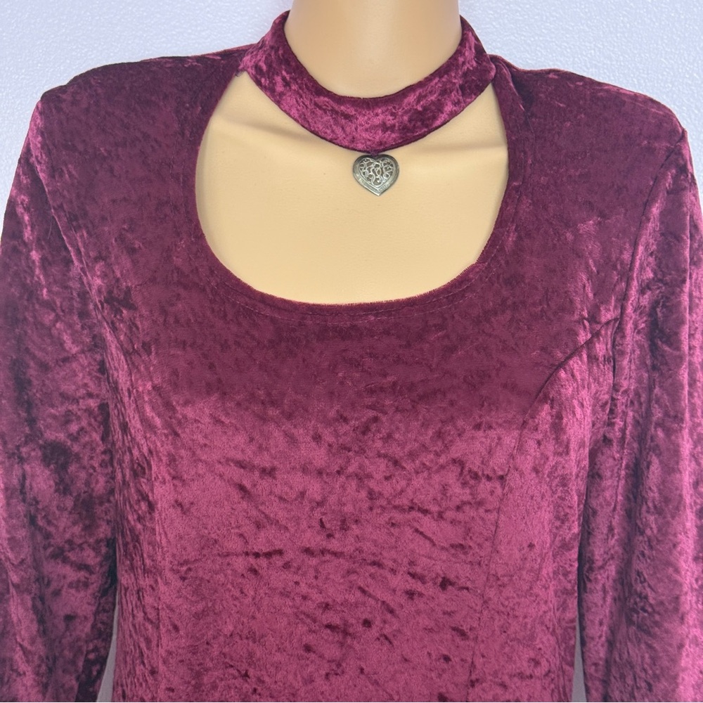 VINTAGE 90s crushed velvet mini dress